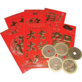 Coin in Red Envelopes set of 6