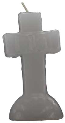 White Cross candle