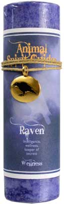 Raven Pillar Candle w/ Necklace