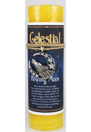 Howling Moon Pillar Candle