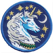 Unicorn iron-on patch 3"