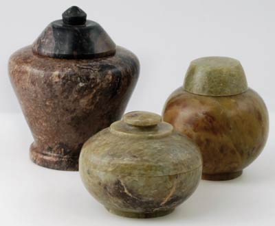 set of 3 Gini Jars soapstone