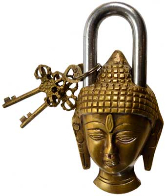Buddha Brass lock 6"