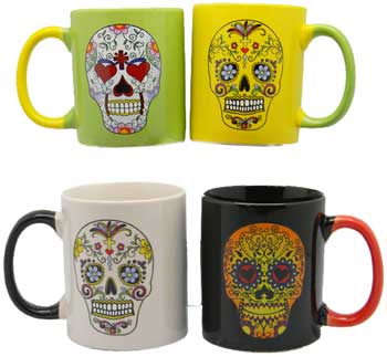 Set of 4 Day Dead Mugs