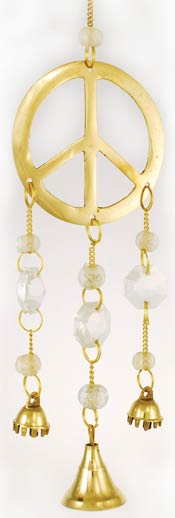 Small Brass Peace wind chime