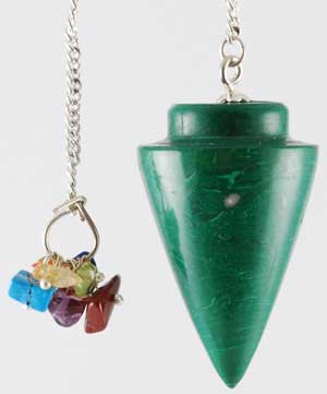 Malachite 7 Chakra pendulum