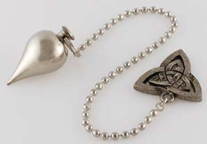 Silver-Toned Pendulum with Triquetra