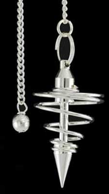 silver plated Spiral pendulum