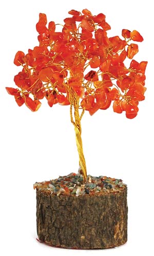 Carnelian gemstone tree