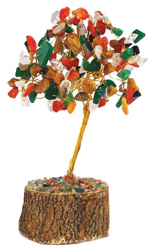 Mixed gemstone tree