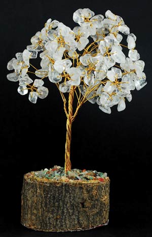 Quartz gemstone tree