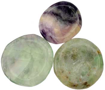 Fluorite worry stone