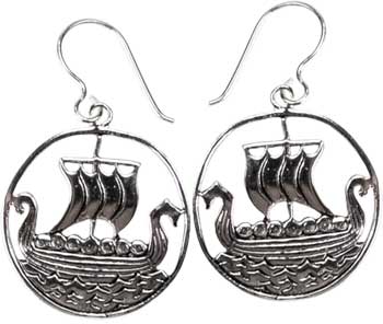 Viking Ship silver plated brass