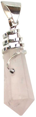 Faceted Rose Quartz Spiral