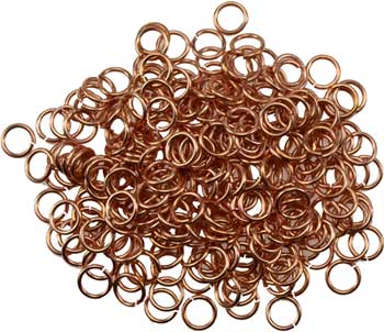 1 Lb Jump Rings, copper plated