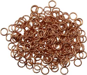 1 Lb Jump Rings, copper plated