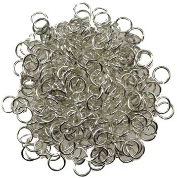 1 Lb Jump Rings, silver plated