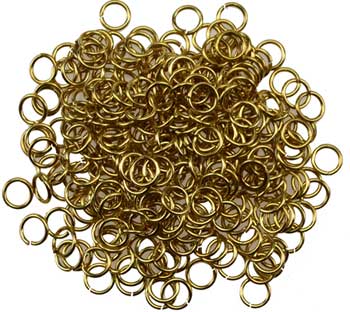 1 Lb Jump Rings, yellow plated