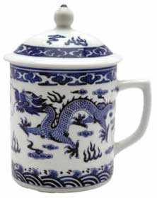 white/ blue Dragon Mug
