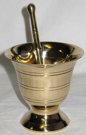 Mortar/Pestle Brass large