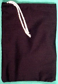 Black Cotton Bag 3"x4"