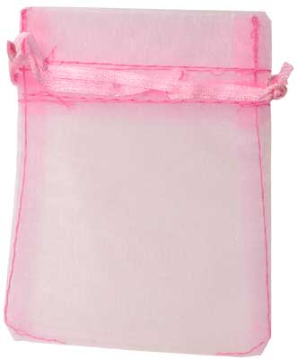 6" x 8" Pink organza