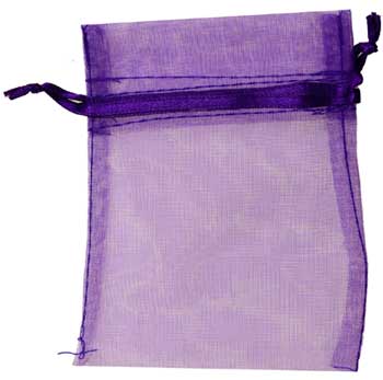 6" x 8" Purple organza