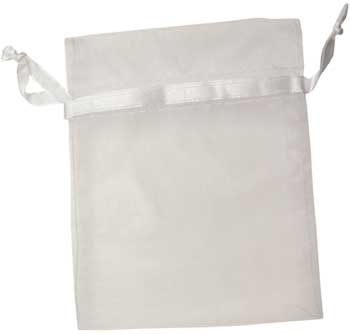 6" x 8" White organza