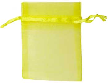 2 3/4" x 3" Yellow organza