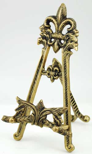 Large Brass Scrying Mirror Stand