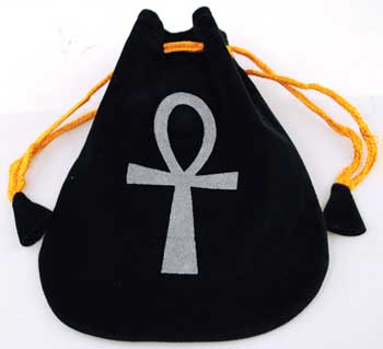Ankh Velveteen Bag 5" - Click Image to Close