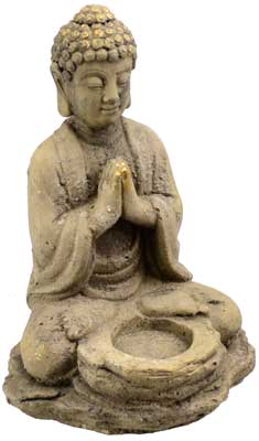 Buddha tealite holder 8" - Click Image to Close