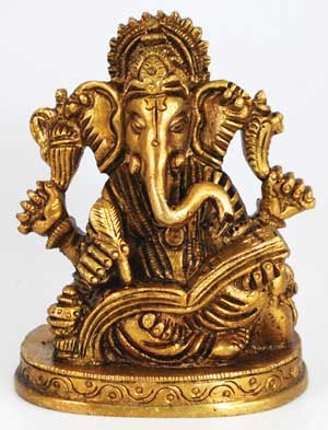 Lord Ganesh Brass 3"