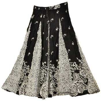 rayon Black Skirt